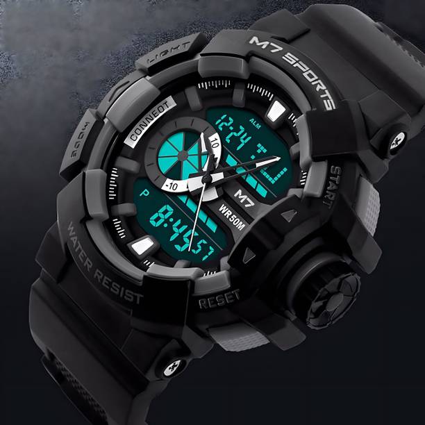 NightForce Analog-Digital Watch - For Men MNT-2547-BLACK