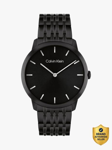 Calvin Klein Intrigue Qtz Basic Slim Black Round Dial Unisex Watch / Analog Watch  - For Men & Women 25300008