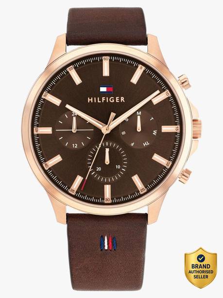 Tommy Hilfiger Multifunction Brown Dial Brown LeatherStrap Analog Watch - For Men PLPEWJK0006206,8184BL01,NTPLPEWJK0006206,NTTH1710497