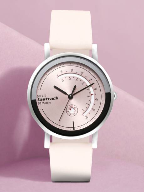 Fastrack Wear Your Look Pink Dial Pink LeatherStrap Analog Watch - For Girls NT6172SL03,NU6172SL03