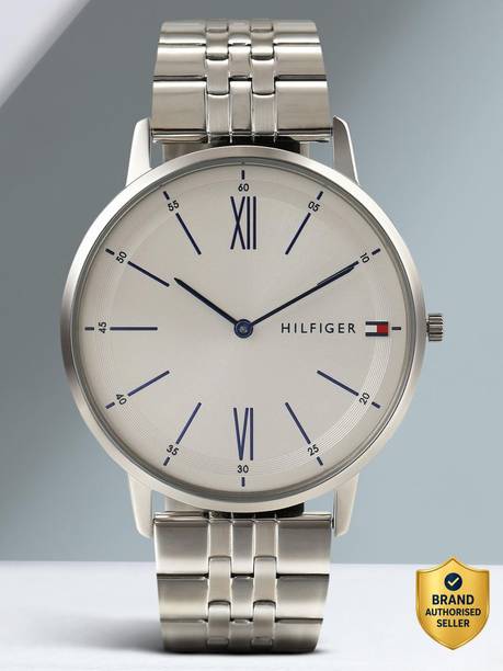 Tommy Hilfiger White Dial Silver Stainless Steel Strap Analog Watch - For Men NCTH1791451,38161SM01,NTTH1791451W,NTTH1791511