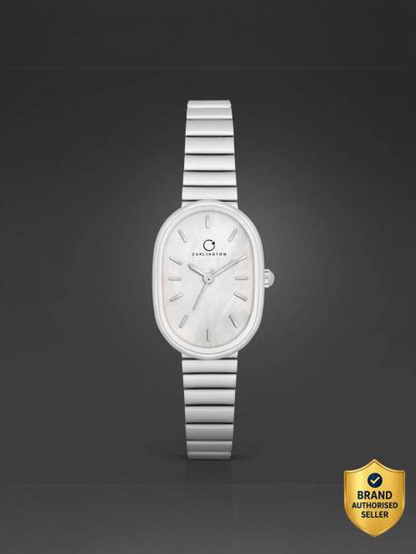 Carlington Iconic Series Premium Ladies Wrist Watches Analog Watch - For Women CT 2031 Silver
