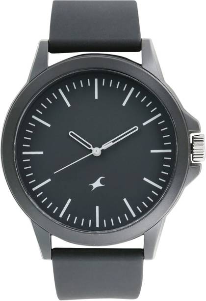 Fastrack Tees Black Dial Black Silicone Strap Unisex Analog Watch - For Men & Women NT38024PP25,PL15246JSB02M,38024PP25