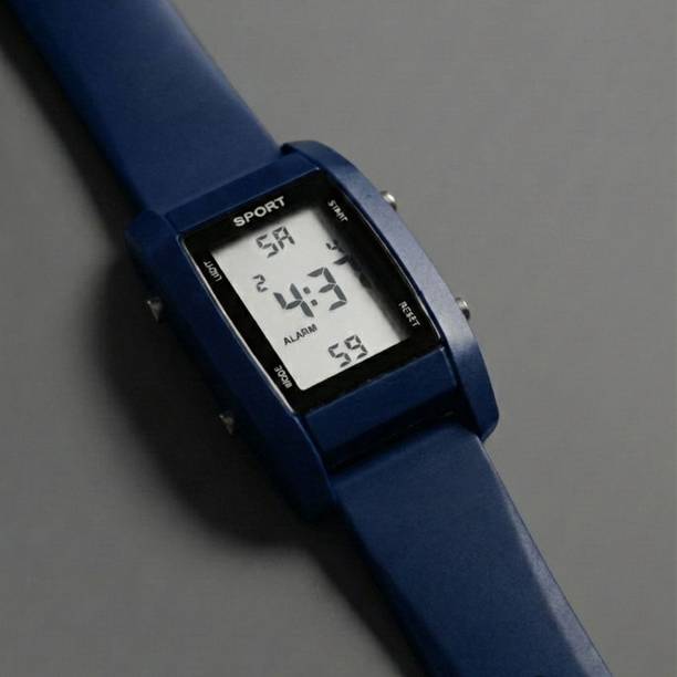 WiseWalker WiseWalker® Blue Digital Watch LCD Display Silicone Belt for Women & Girls Digital Watch  - For Women