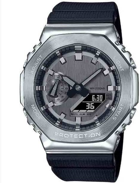 Analog-Digital Watch - For Men Chronoworking silver Dial Black Resin Strap Analog-Digital Watch
