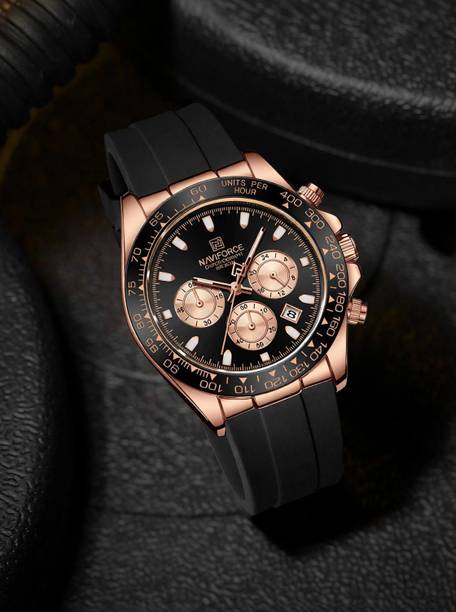 Dynamic racing bezel mettalic dial design watch for mens Analog Watch - For Men NF8054 Sleek Racing Charismatic timepiece