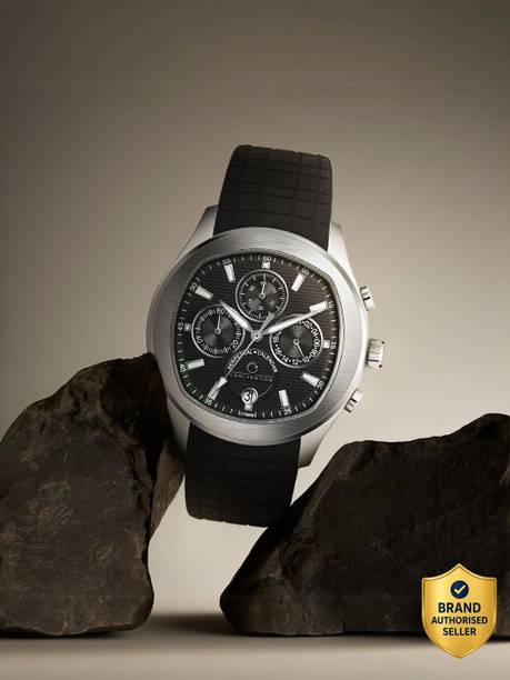 Carlington Legacy Gents Wrist Watches With Silicone Rubber Strap Analog Watch - For Men 9999 Silver Black