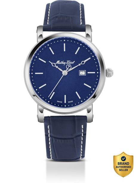 Swiss Made Quartz Ronda 505 Movement Blue Dial Analog Watch  - For Men HB611251ABU