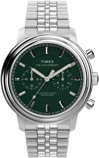 Waterburry Round 41mm Green Dial Analog Watch - For Men TW2Y23600UJ