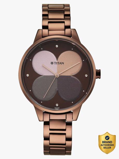 Titan Purple Multicolour Dial Brown Metal Strap Analog Watch - For Women NT2648QM01,TH1790706/DN,2648QM01,NU2648QM01