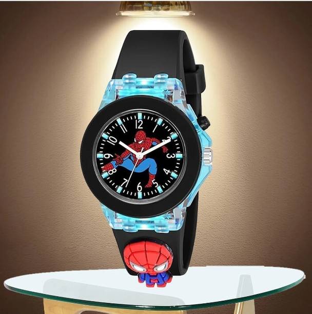 Analog-Digital Watch  - For Boys & Girls Spider Man Watch Black