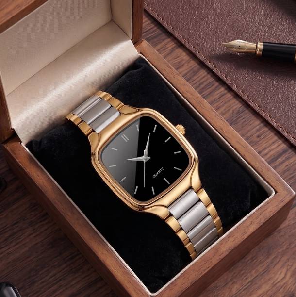 Analog Watch  - For Boys GoldSilver-Stap-BlackDL