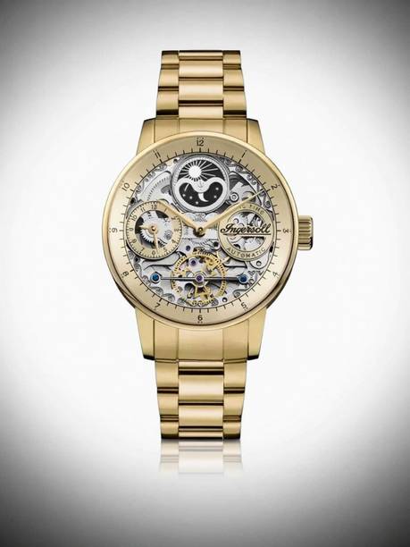 Automatic Gold Skeleton Dial With Lifetime Warranty Analog Watch - For Men I07711