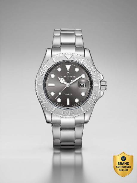 Carlington Meridian Series Premium Gents Wrist Watches Analog Watch  - For Men CT 4010 Steel