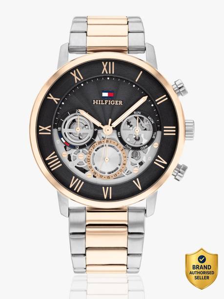 Tommy Hilfiger Multifunction Black Dial TwoToned SS Strap Analog Watch - For Men TH1710570,TH1710570,NTTH1710570,NTTH1710570W