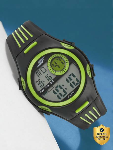 SF Super Fibre Digital Dial Black Plastic Strap Digital Watch - For Men NT77072PP01,NU77072PP01