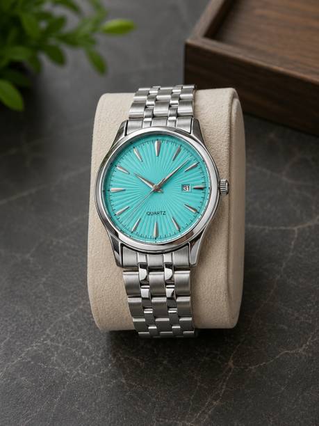 Men’s Premium Sky Blue Dial Stainless Steel Analog Watch Analog Watch  - For Men Dw_aVM*045
