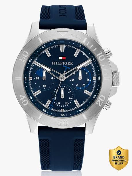 Tommy Hilfiger Multifunction Blue Dial Blue Silicone Strap Analog Watch - For Men TH1792112,NTTH1792112,NTTH1792112W