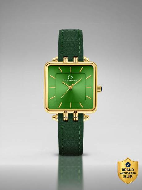 Carlington Series Premium Ladies Wrist Watches Analog Watch - For Women CT 209 Green