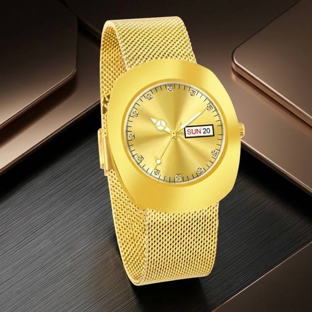 vayora ORIGINAL GOLD PLATED DAY & DATE FUNCTIONING WATCH - Men Analog Watch  - For Men