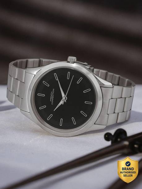 Black Sunray Dial | Silver Analog Watch For Men's Analog Watch - For Men FCN0167BSM