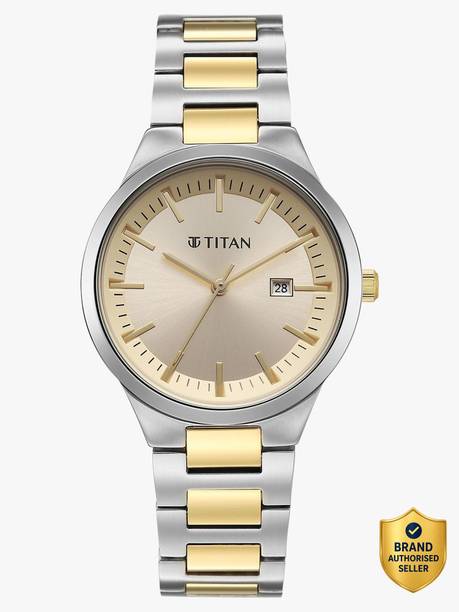 Titan Workday Wonders 2 Workday Wonders 2 Quartz Champ Dial Rose Gold&Silver Metal Strap Analog Watch  - For Women