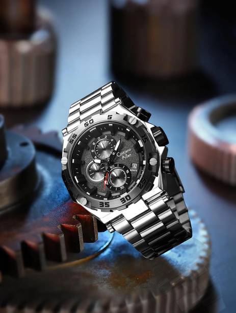 Multifunction Luxury Business & Sports Watch with Date – Model CA-9840 Analog Watch  - For Men Chrono_Analog_BlackSilver_SS_Quartz_SportLuxury