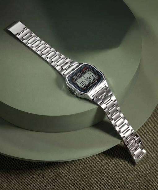 Digital Wrist Watch with Metal Strap | Lightweight | Casual & Formal Wear Digital Watch  - For Men & Women Stainless Steel Bracelet | Daily Wear Waterproof Wristwatch
