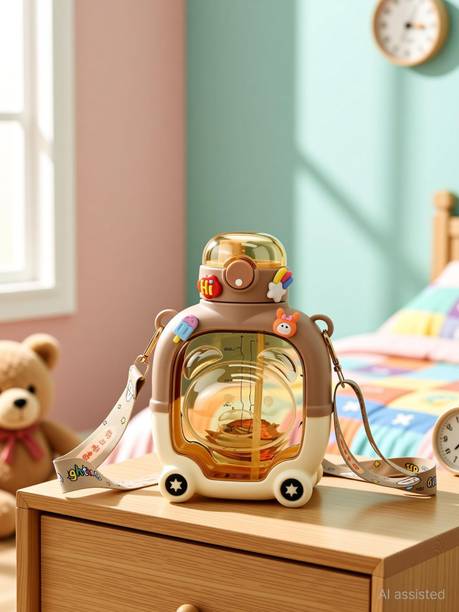 AK10ZONE Teddy Bear Water Bottle For Kids 1000 ml