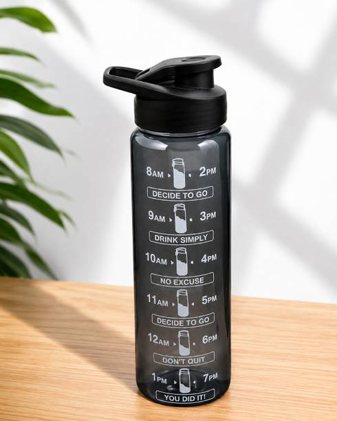 FIITGO Motivational Time Marker Water Bottle 1000 ml Water Bottle