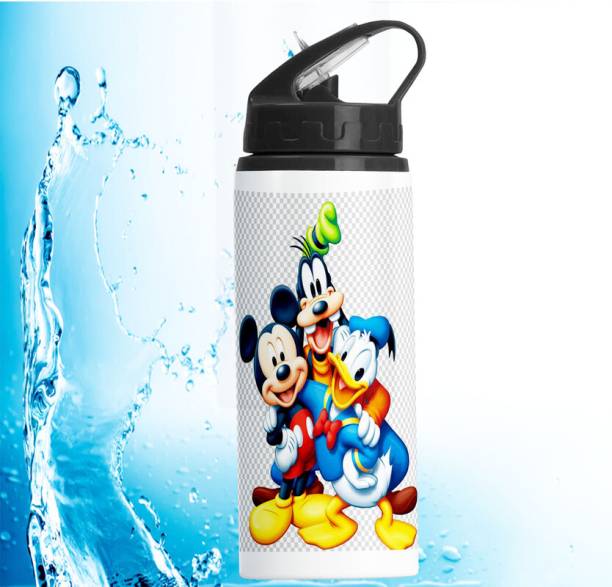 Printwala Mickey Mouse Printed Bottle Pani Ki Bottle For Boy Girl School And Gym (BB-291) 600 ml Water Bottle