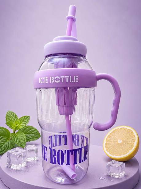 KITCHEN WORLD Fruit Infuser Detox Ice Cream Theme Sipper Bottle Water Bottle for Girls 1000 ml Water Bottle