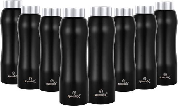 SPEEDEX Stainless Steel Fridge Water Bottle Steel Cap ( Colour Matt, 1000ml Pack of 8) 1000 ml Bottle