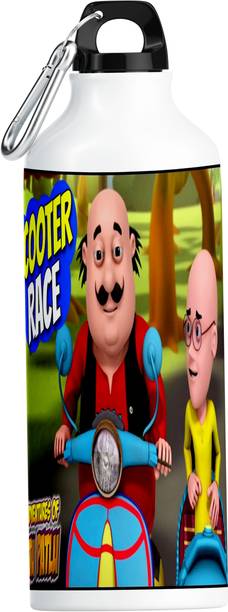 Printwala Motu Patlu Kids Sipper Bottle – Colorful & Spill-Resistant with Easy Grip 600 ml Water Bottle