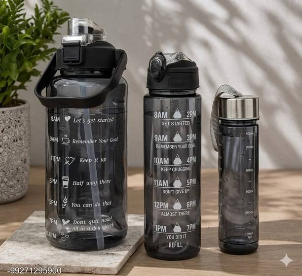 savariya Motivational Fitness Series 2000 ml Water Bottles