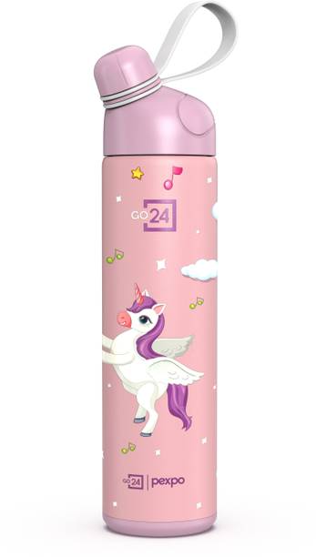 pexpo Pico Art , Kids Hot&Cold Stainless Steel UV Printed, Thermosteel 470 ml Water Bottle