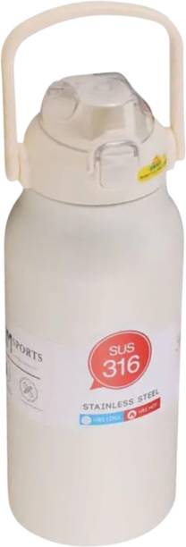 HimanshiPlus Vacuum Insulated Water Bottle | Hot & Cold Flask with Handle Lid & Straw 1500 ml Stainless Steel Sipper