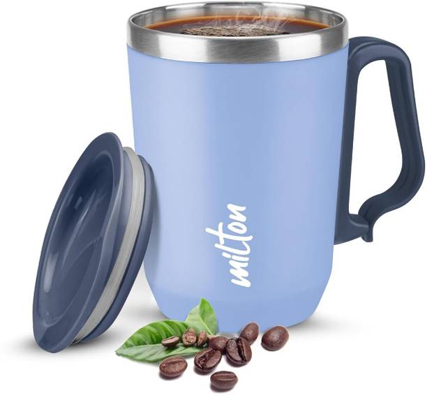 मिल्टन Cool Touch Coastal Wide Mouth for Easy Cleaning, Sturdy Handle, Hot and Cold कार्बन स्टील मग