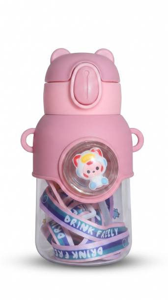 VP ELITE Astronaut Bear Kids Water Bottle with Straw & Adjustable Strap 400 ml Water Bottle