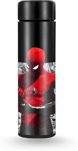 Harsh Hasthkala Comic Hero Theme Black Insulated Stainless Steel 500 ml Water Bottle