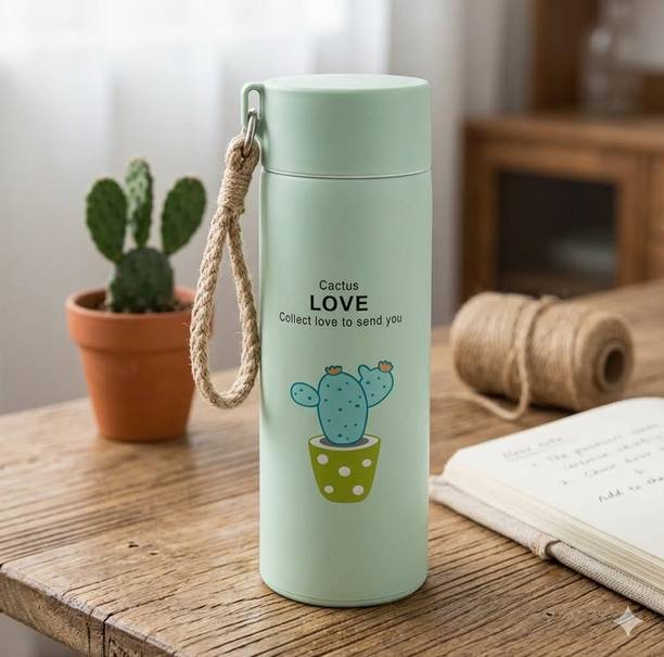 TITTYNO Cute Cactus Theme Leak Proof Water Bottle e 450 ml Water Bottle