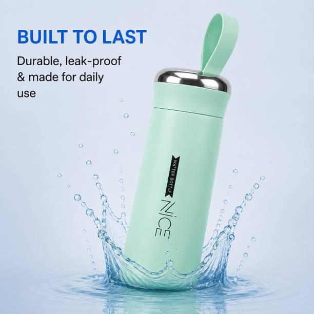 Thermos NICE Matte Finish Portable Water Bottle for Gym, Office & Travel with Carry Loop 400 ml Water Bottle