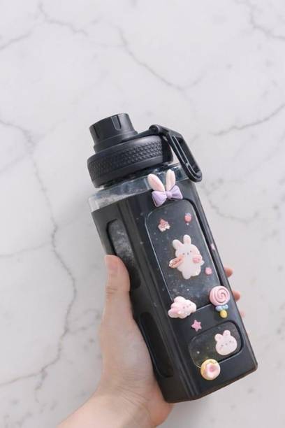 Brahmani world Kawaii Water Bottle with Straw Cute Large Water Bottles 700ml Leakproof 700 ml Water Bottle
