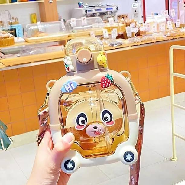 RHINETOYS Cartoon-Printed Designer Teddy: Perfect 1L Anti-Leak Gift for Kids 1001 ml Water Bottle