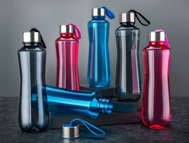 QUPSY H2o Fridge Water Bottle set for School, Collage, Office, Kitchen Bottle Set 6 1000 ml