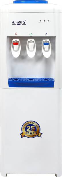 ATLANTIS Sky Hot Cold and Normal Bottled Water Dispenser Floor Stand with Refrigeration Bottled Water Dispenser