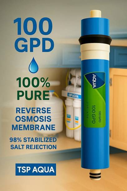 TSP AQUA by TSP Aqua High 3000 TDS Membrane Spare for All Type of RO Water Purifier (100 GPD) Solid Filter Cartridge