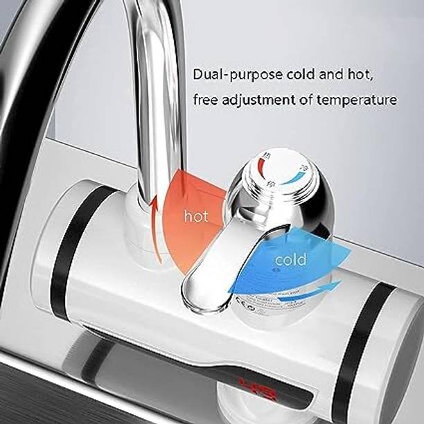 Rishikaenterprises RE-1Ltr Instant Tab Water Geyser/Heater Electric Tab Warm Water_White Color_204 1 L Instant Water Geyser