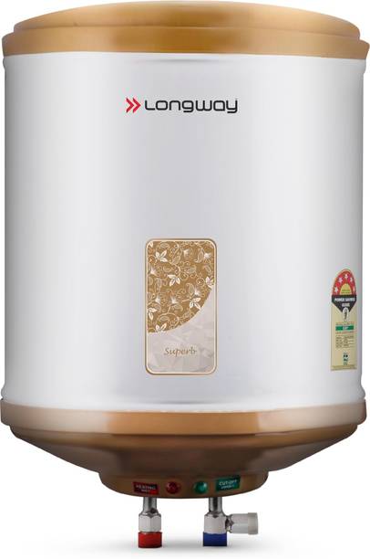 Longway Superb 10 L Storage Water Geyser 5 Star BEE Energy Rating | Multi Safety Functions