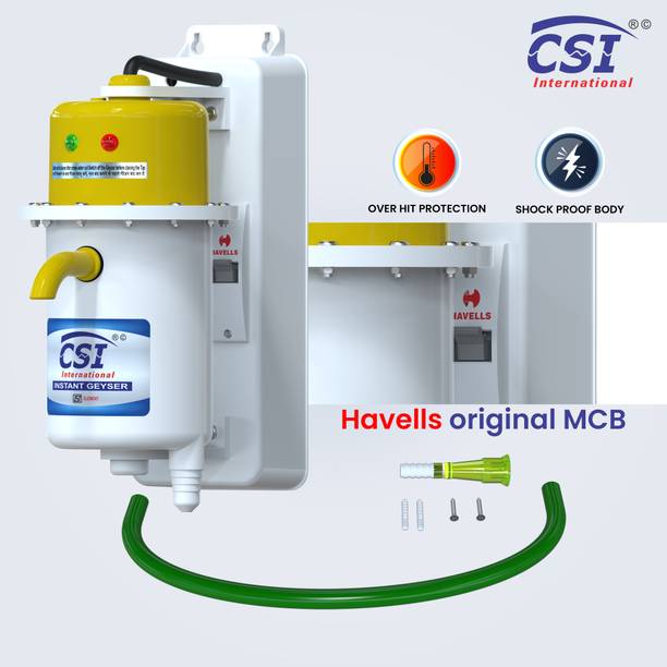 CSI INTERNATIONAL 1L INSTANT WATER PORTABLE HEATER GEYSER SHOCK PROOF PLASTIC BODY WITH INSTALLATION KIT 1 YEAR WARRANTY 1 L Instant Water Geyser